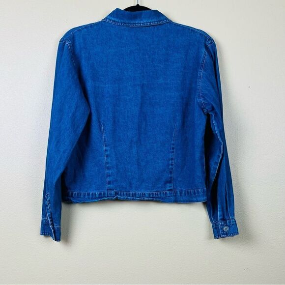 Vintage Sophisticate & Co. Jacket Denim Jeans Embroidery Size M - Picture 2 of 7